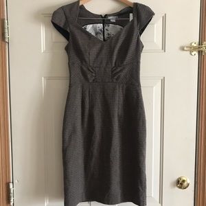 H&M Houndstooth Bow Waist Pencil Dress